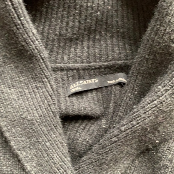 All Saints Knit Rib Oversized Assymmetrical Cardi - Picture 10 of 14